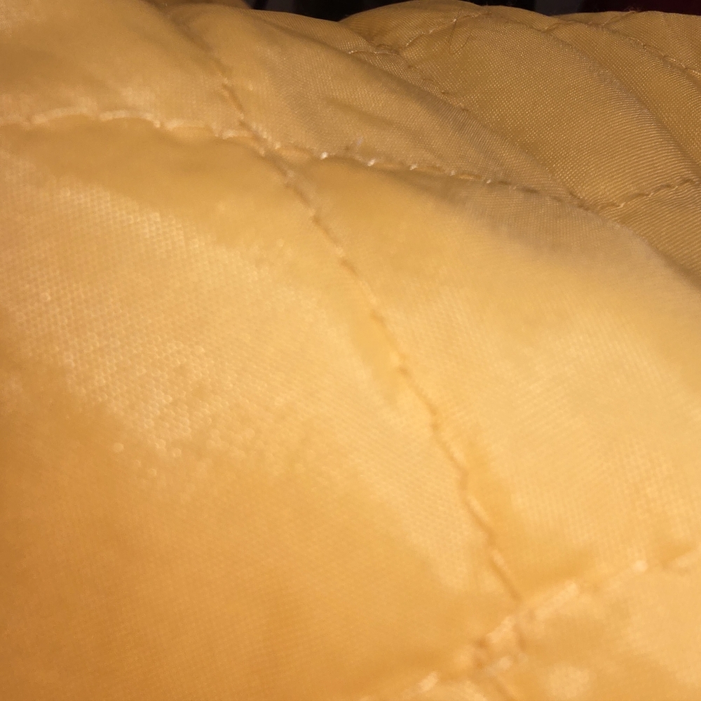 Vintage Eddie Bauer Fleece-Lined Anorak Rain Jacket In Mustard Yellow Size Med - Picture 14 of 15